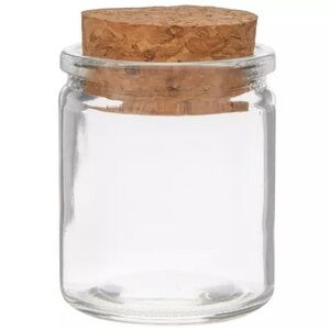 (4) Mini Cylinder Glass Jar